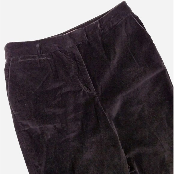 Vintage Velour Pants Women's Black Soft Trousers Stretch Zip Pockets Size 12 - Picture 3 of 13